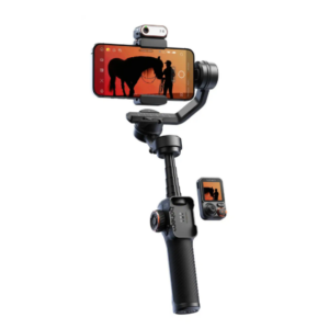 Hohem - iSteady M7 3-Axis Gimbal Stabilizer for Smartphone w/ AI Tracking, Remote Control, Extendable Pole, & Magnetic RGB Light - Black