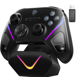 EasySMX - D10 Wireless Game Controller - TMR Joysticks, Dual-Mode Triggers for PC/Switch/Android/iOS/Steam Deck - Black